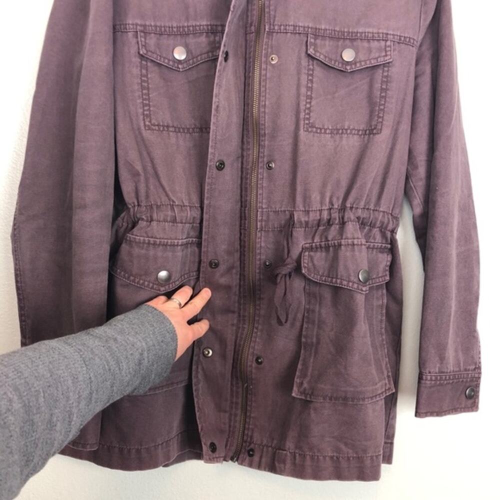 Nordstrom's bp Muted Maroon Hooded Field Utility Cargo Jacket Size Small - Picture 9 of 16